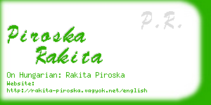 piroska rakita business card